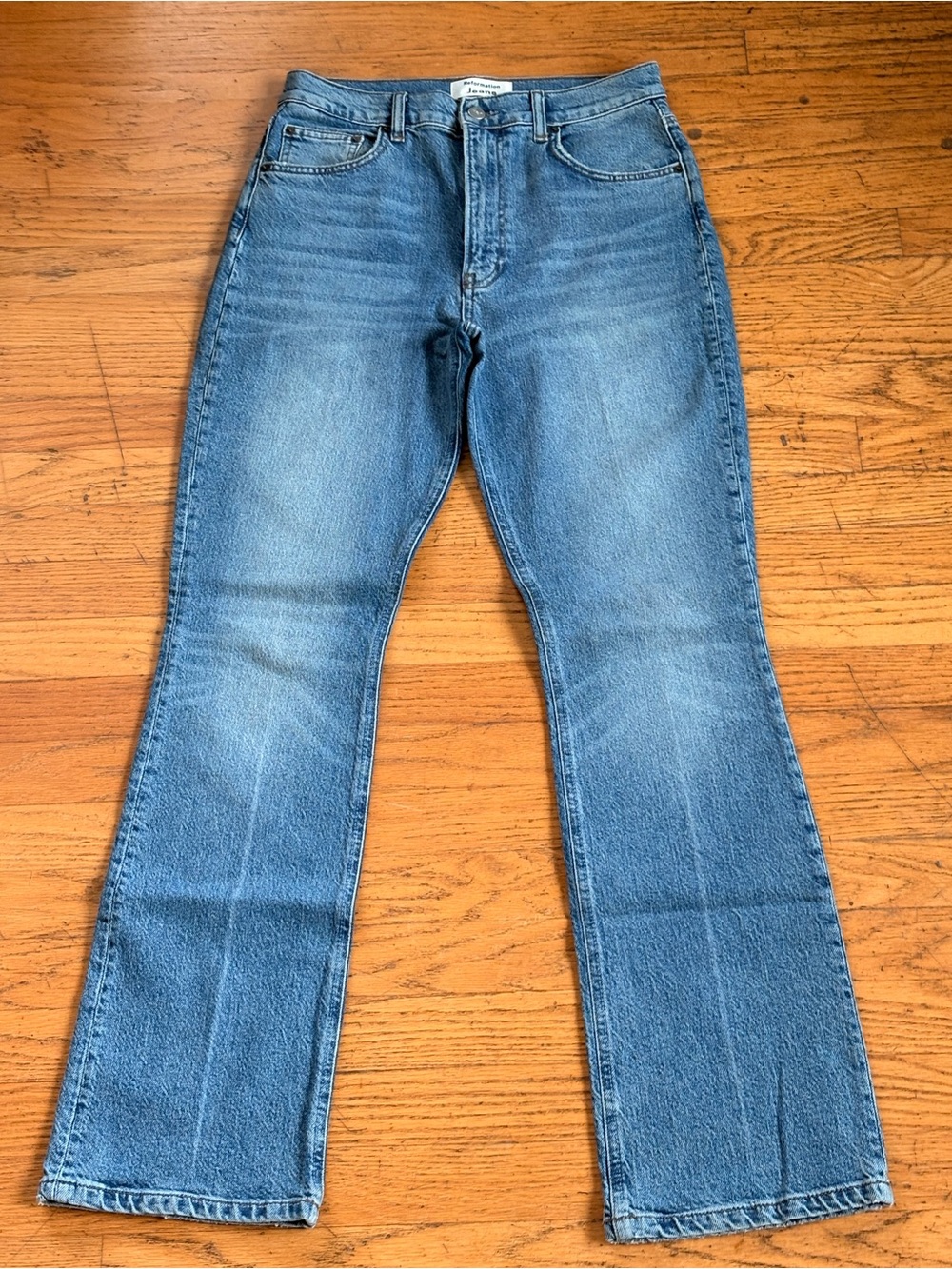Reformation Cynthia High Rise Straight Jean Malta Wash Size 29